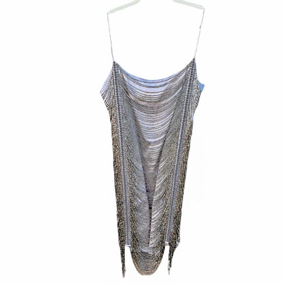 Zeynep Arcay Mini Bead Dress Light Grey - Picture 4 of 12